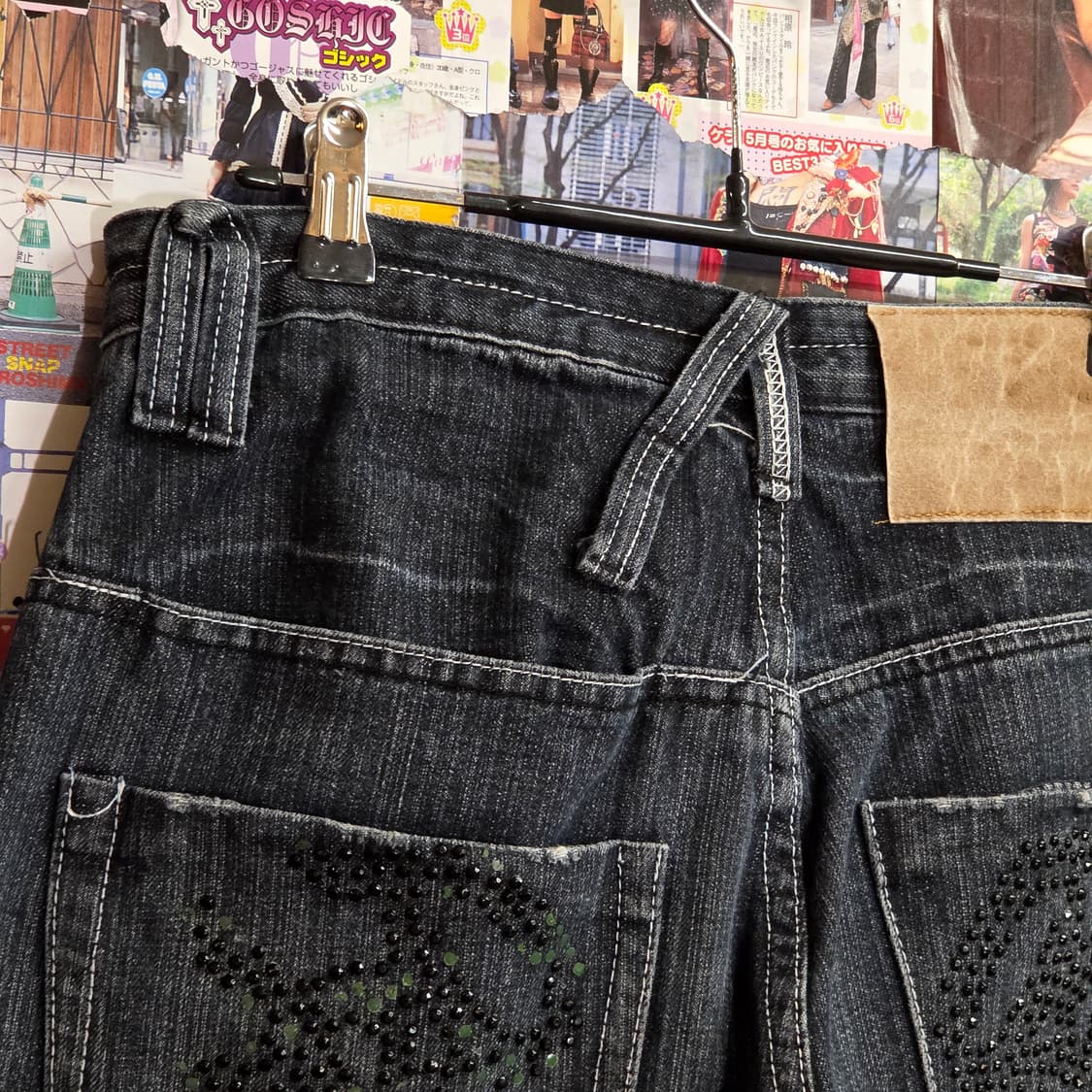 아카데믹 올드스쿨 큐빅 포켓 흑청 데님 팬츠 상품이미지3