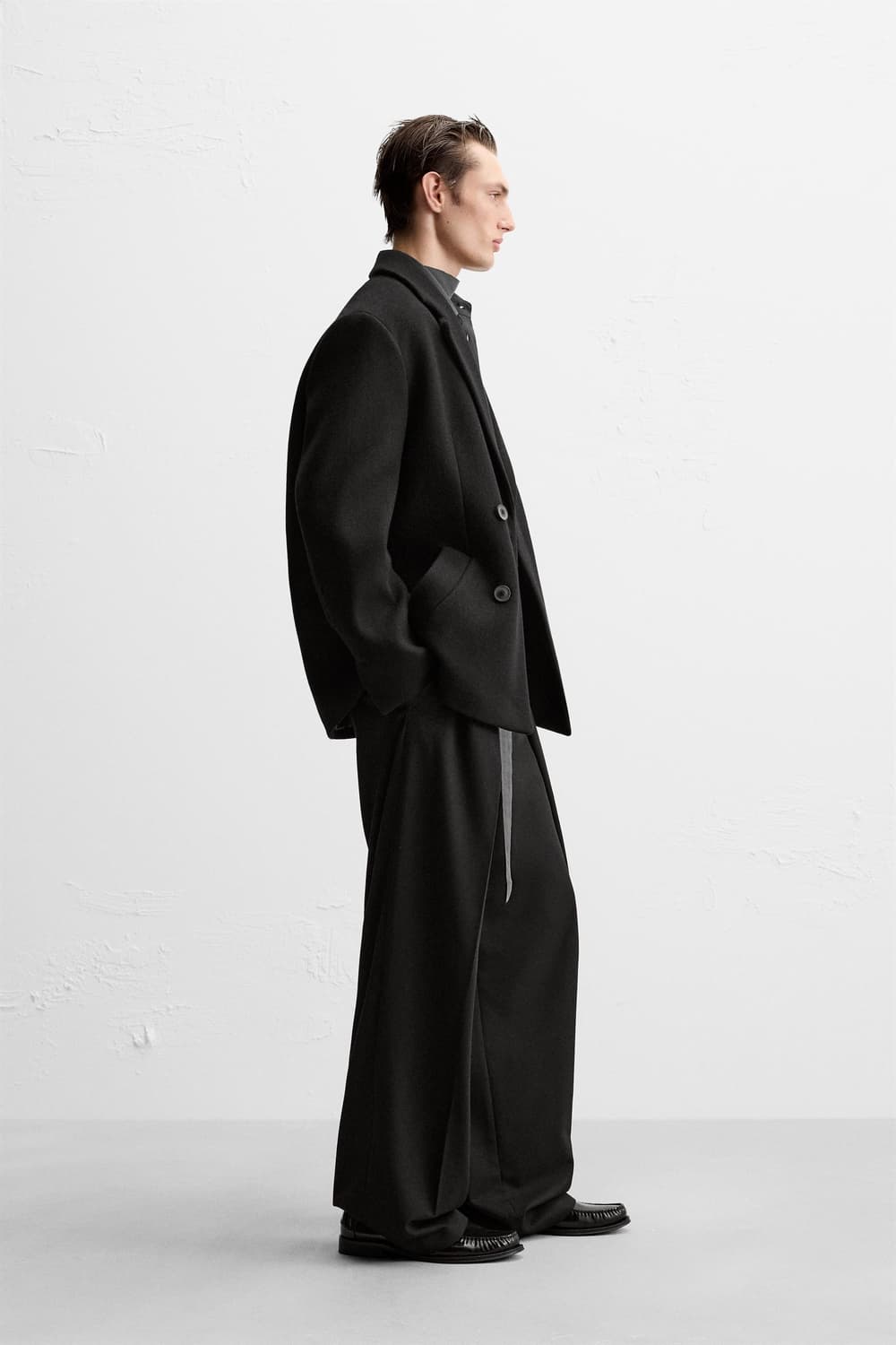 렉토 스타일 자라 남성 블랙 울 블레이져 상품이미지4