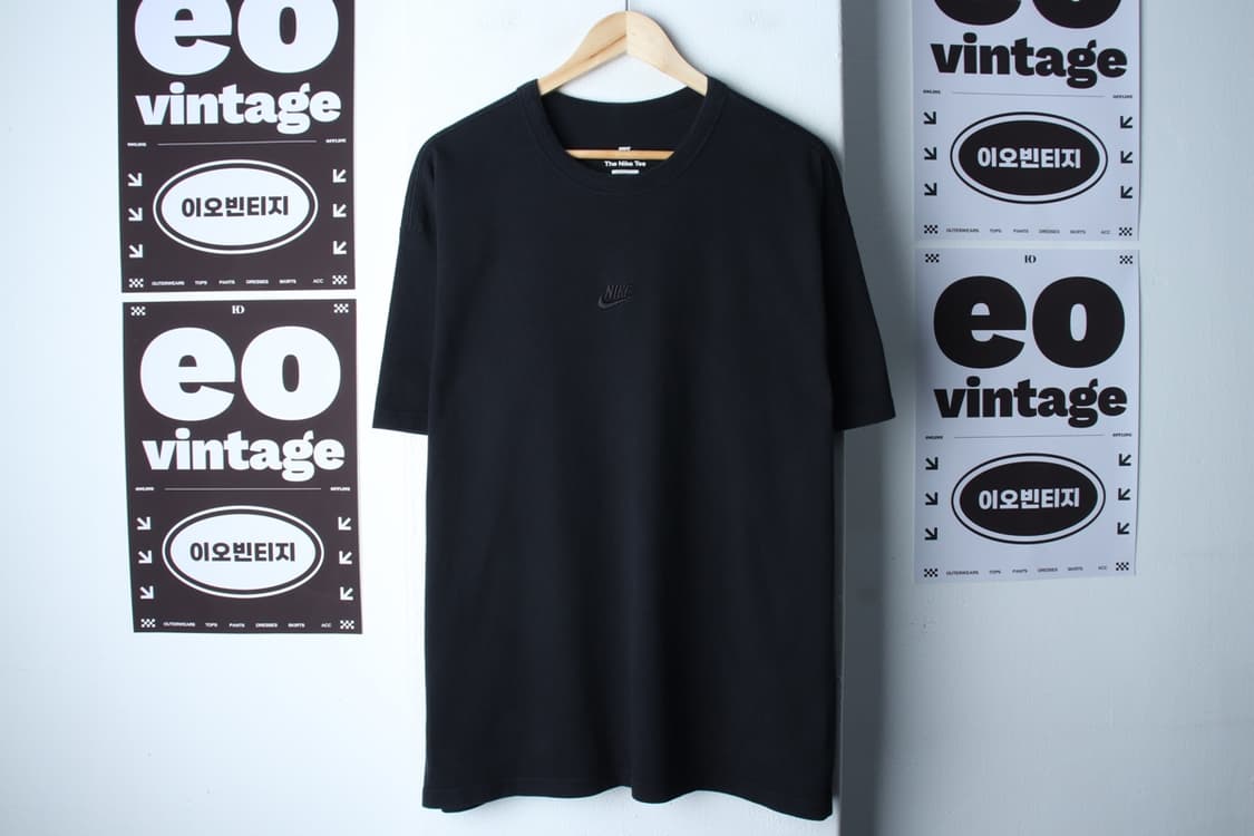 (2XL-3XL) 나이키 반팔 티셔츠 빅사이즈 헤비코튼 블랙-H32155 상품이미지2