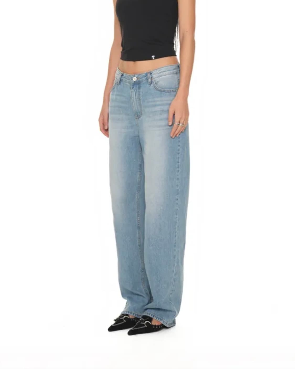 투머치택스 로우라이즈 루즈핏 진 상품이미지5