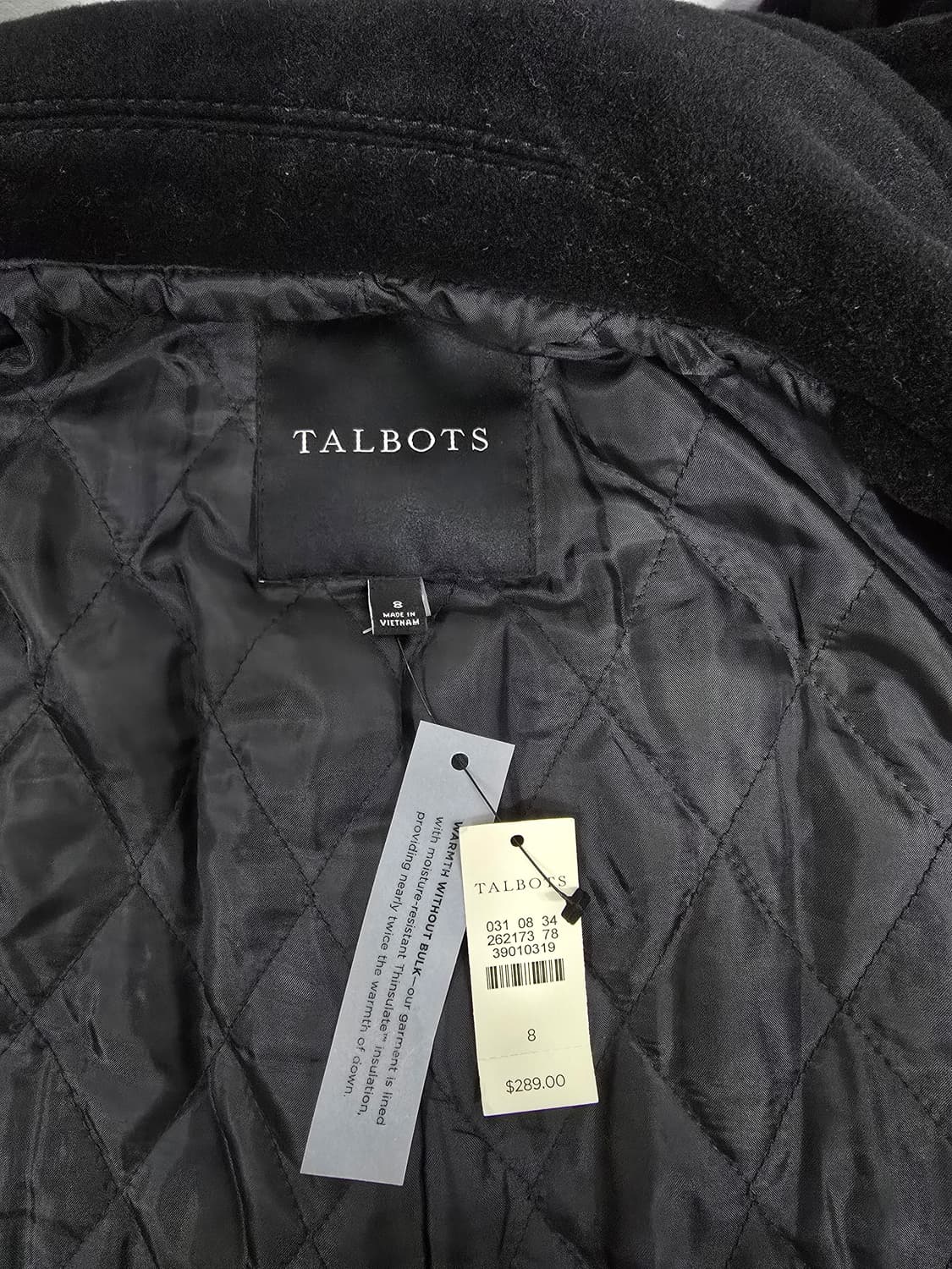 (새상품)TALBOTS 탈보츠  블랙 더블 코트 상품이미지5