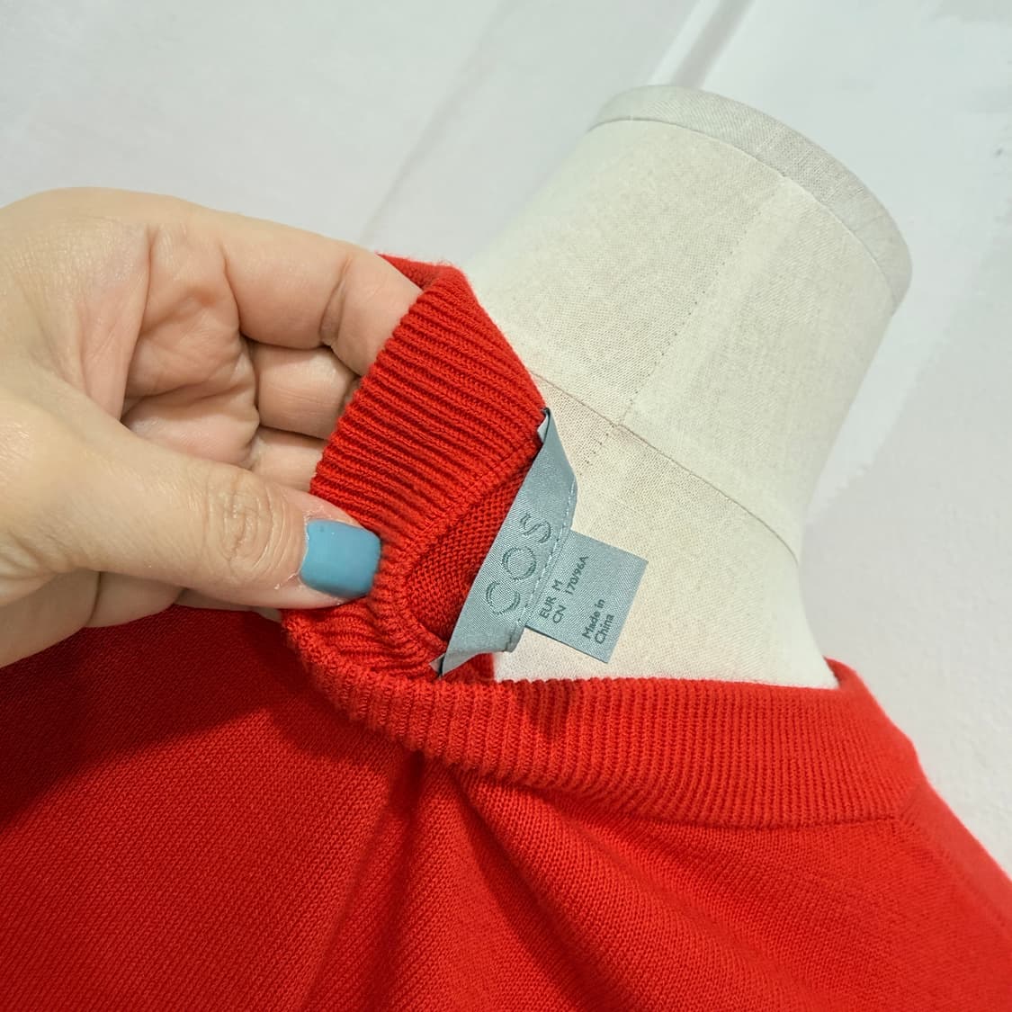 (M)코스 COS 주황빨강 긴팔니트 간절기니트 4395 상품이미지4