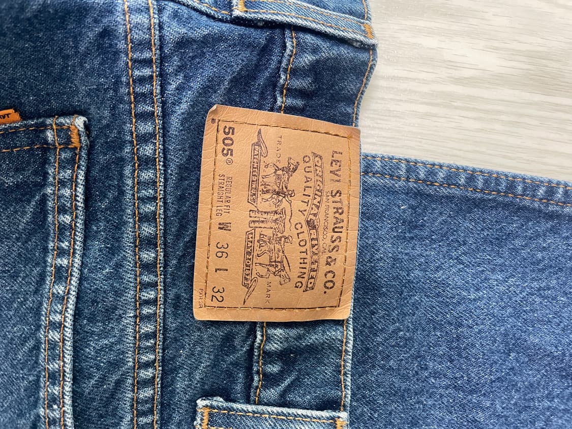 리바이스 빈티지 505 36/32 진청 실 34 상품이미지4