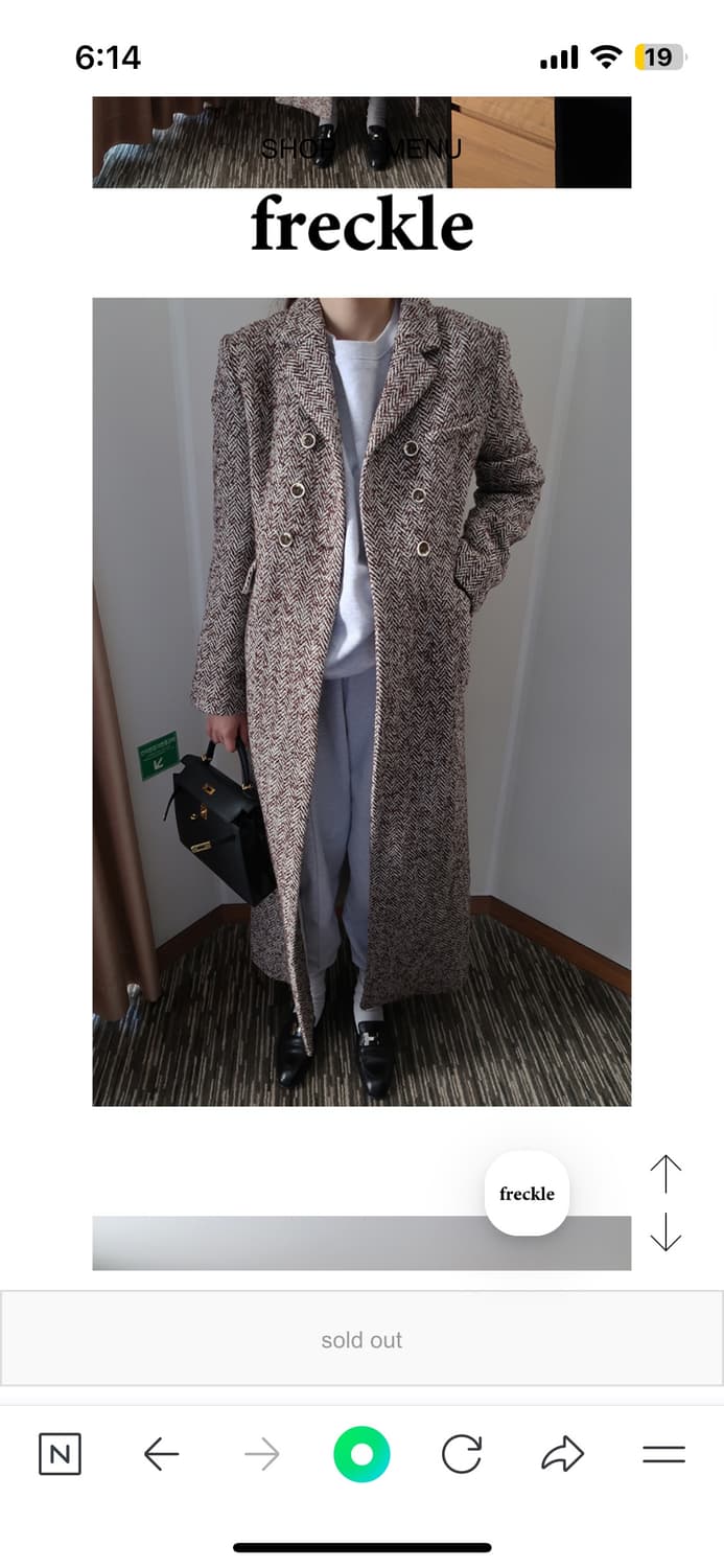 프레클 헤링본 맥시 코트 herringbone maxi coat 상품이미지2