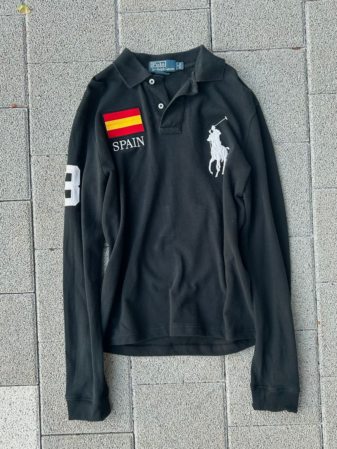 *rare* 2000s polo 폴로 스페인 빅포니 블랙 카라 롱슬리브 상품이미지1