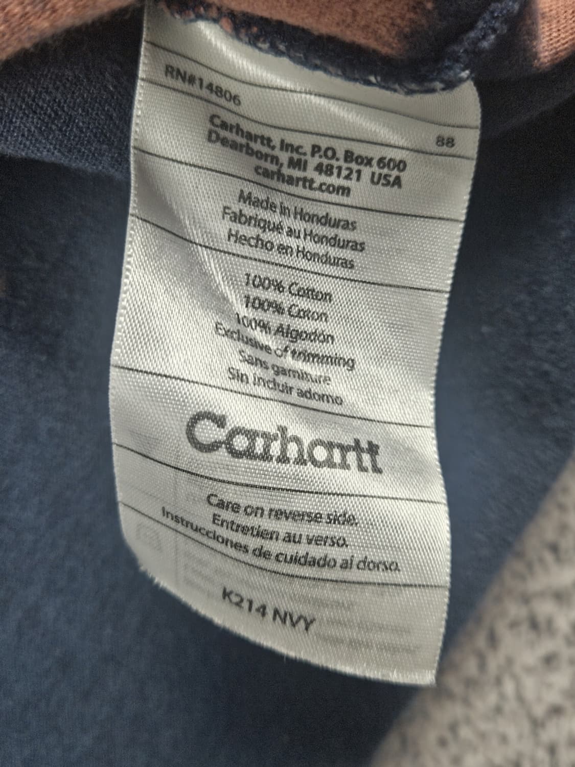 칼하트 다잉 워시드 커스텀 롱 슬리브 ( M ) / 10567 상품이미지7