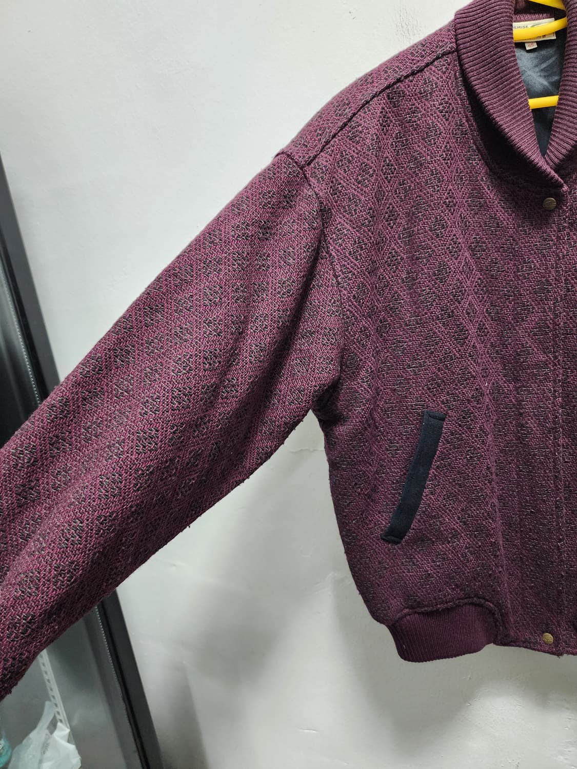 라코스테 버건디 올드스쿨 모직 블루종 상품이미지4