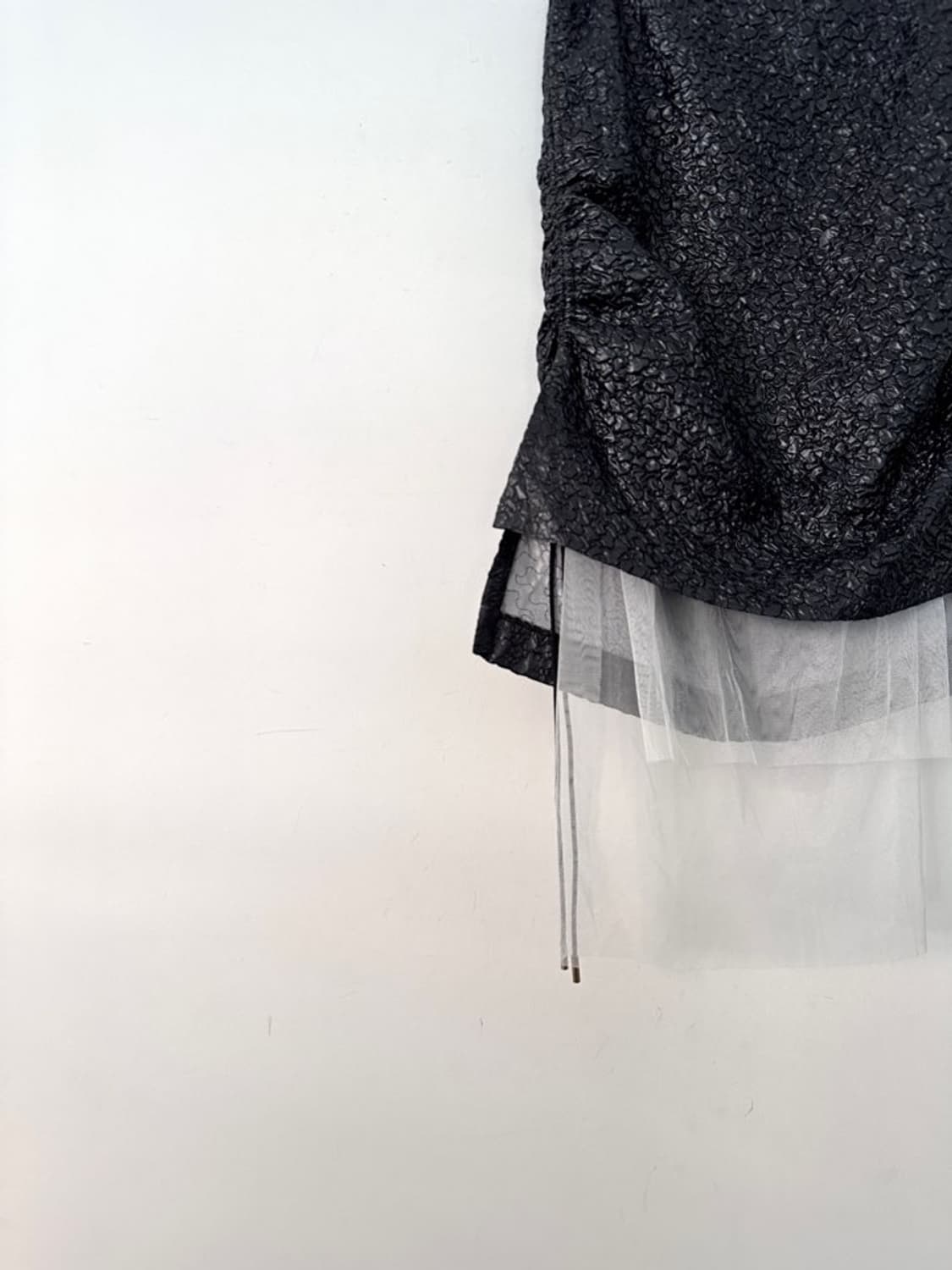Jacquard lace layered skirt / black 상품이미지2