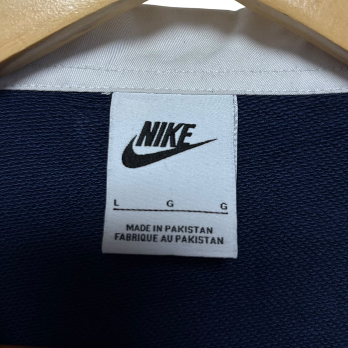 3811 나이키 빅로고 럭비 네이비 카라 맨투맨 상품이미지5