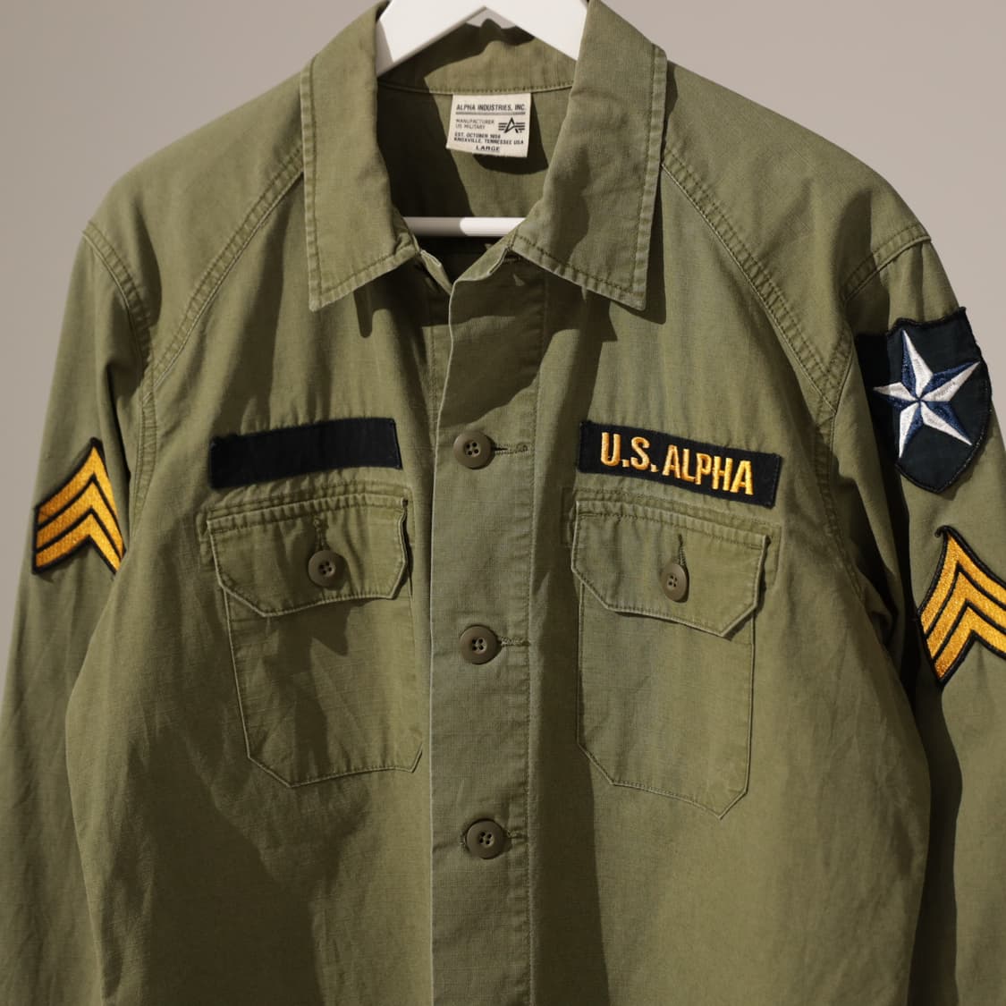 알파인더스트리 코튼 립스탑 퍼티그 셔츠 상품이미지3