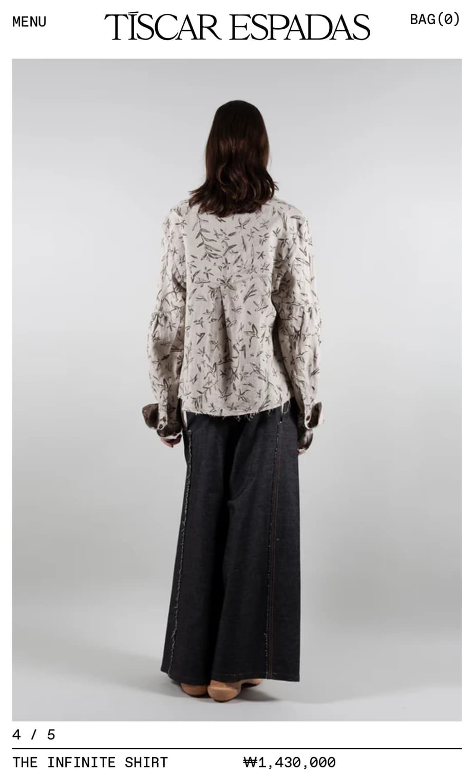 Tiscar espdas 핸드프린팅 린넨 셔츠 아티잔 상품이미지7