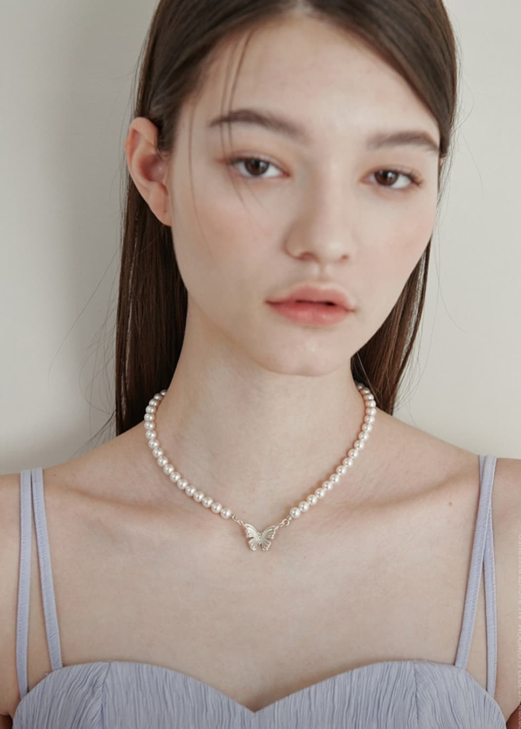 플로움 나비 진주 목걸이 상품이미지2