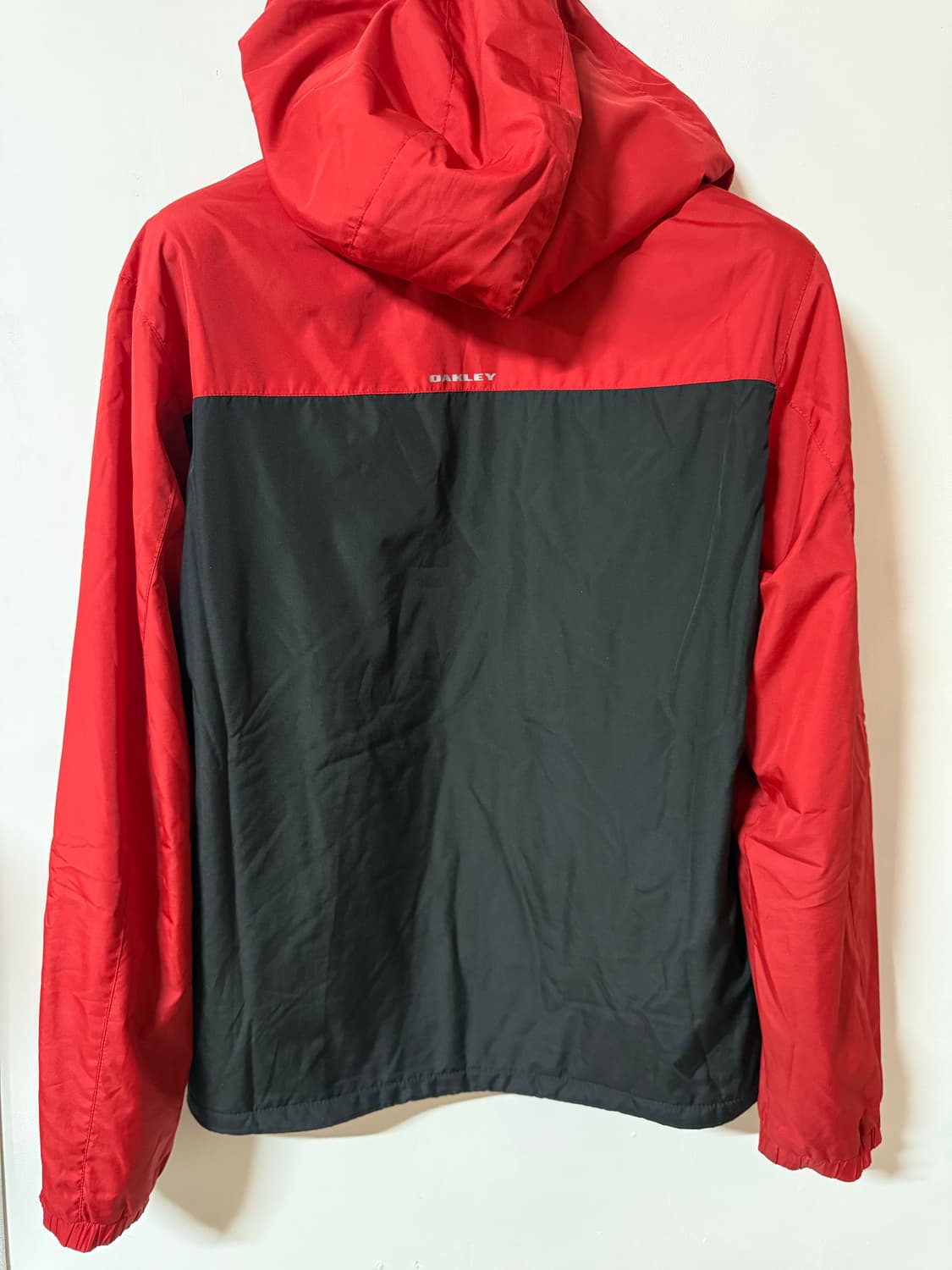 희귀) OAKLEY 오클리 배색 윈드브레이커 자켓 레드 블랙 M 상품이미지4