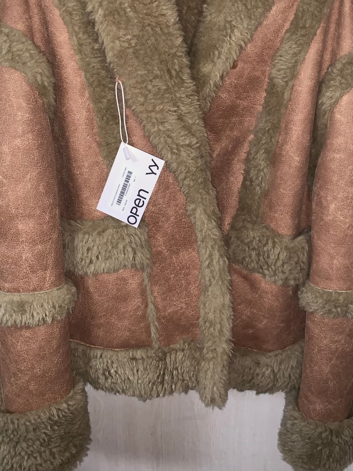 PANELED FAUX-SHEARLING JACKET, CAMEL 상품이미지2