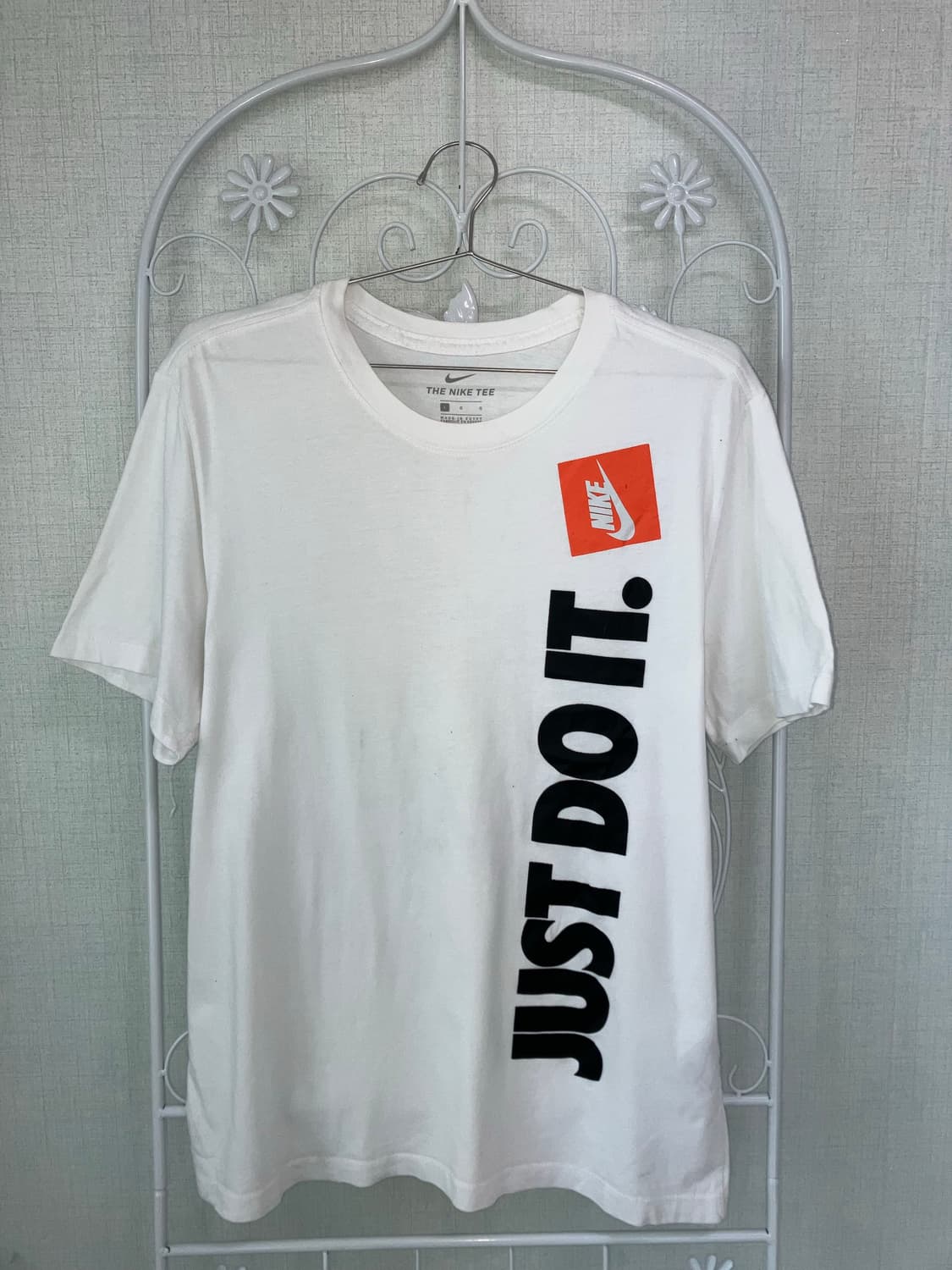 빈티지 나이키 화이트 레터링 반팔 티셔츠 y2k 스트릿 갸루 펑키500 상품이미지1
