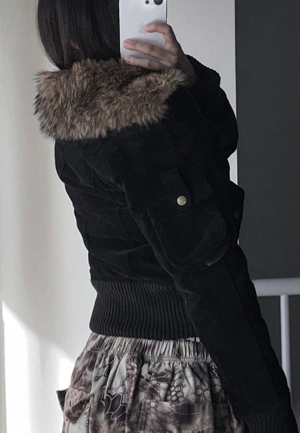 히코 빈티지 y2k 벨루어 숏패딩 상품이미지3