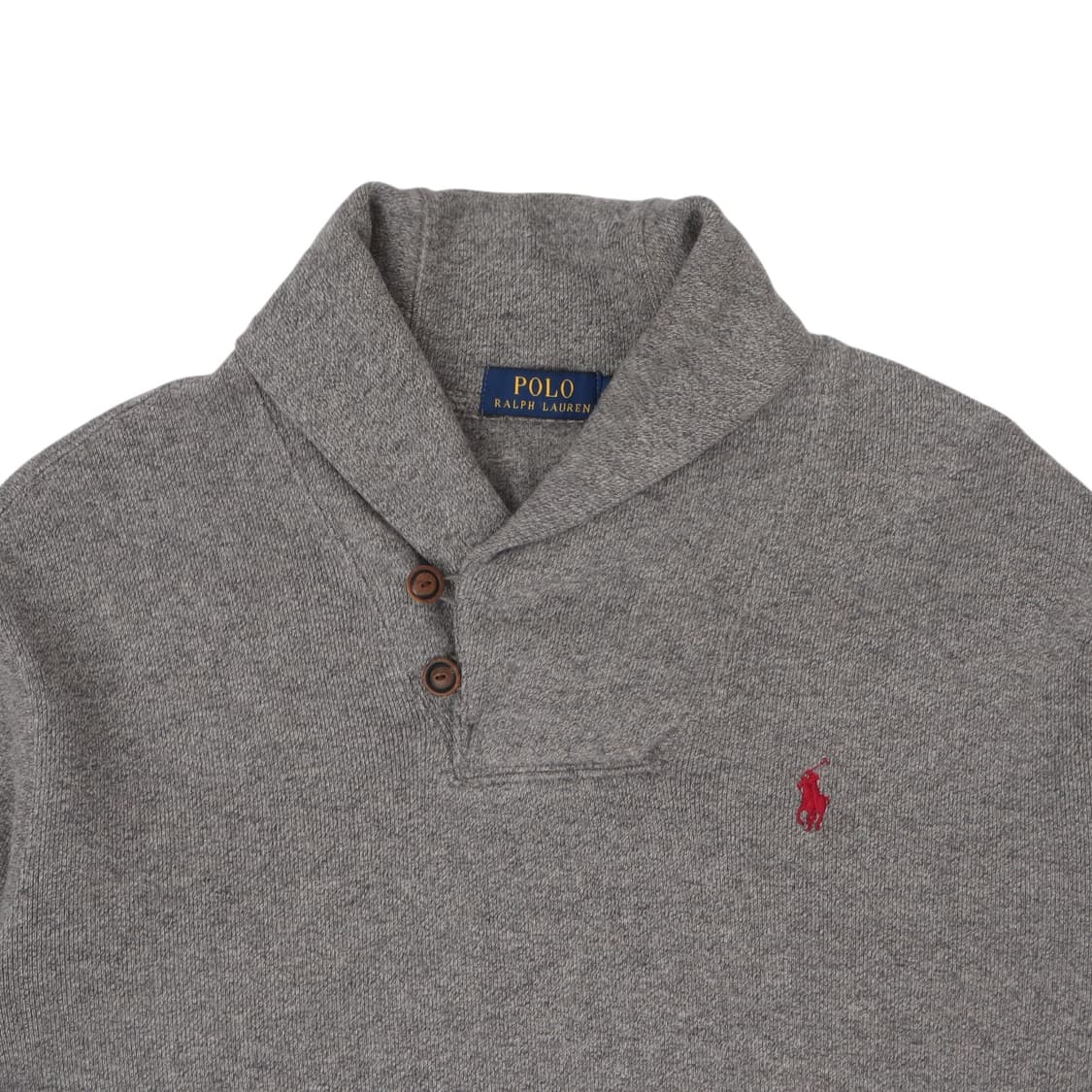 폴로 랄프로렌 그레이 숄카라 코튼 니트 상품이미지2