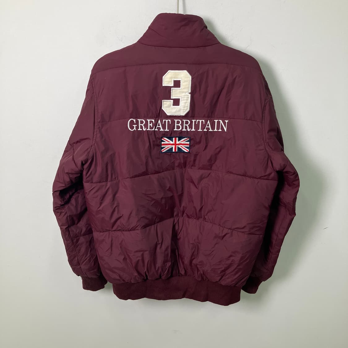 폴로 랄프로렌 버건디 UK 패딩 점퍼 M 상품이미지2