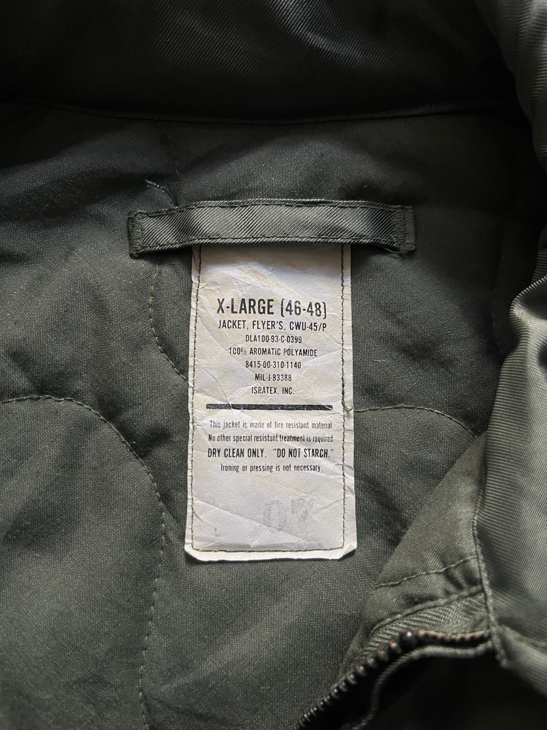 [XL]90's 오리지널 미 공군 CWU-45P 항공 점퍼 상품이미지6