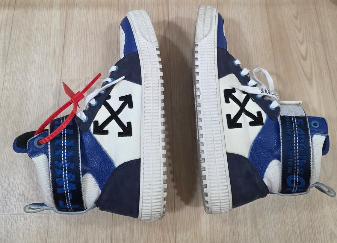 오프화이트(Off-White) 스웨이드 가죽 하이탑 스니커즈 42 상품이미지5