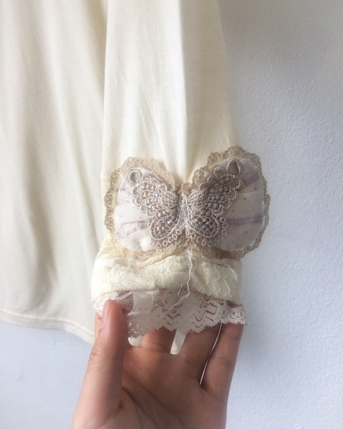 Axes femme butterfly lace point sleeve 상품이미지3