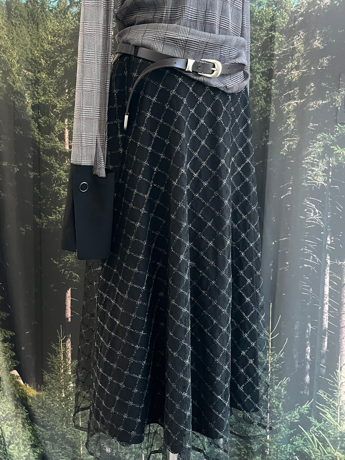 zara see-through check blouse 상품이미지8