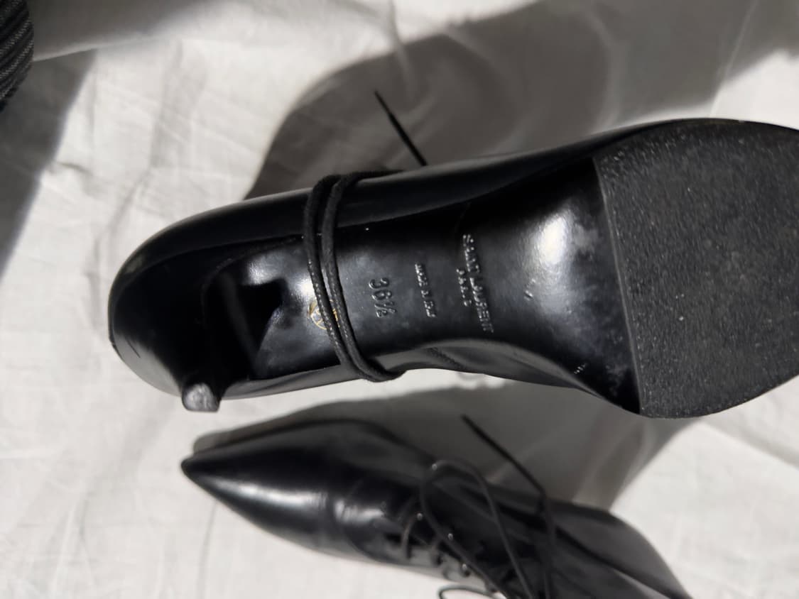 생로랑 14ss 에디슬리먼 샬롯 레이스업 부츠 상품이미지4