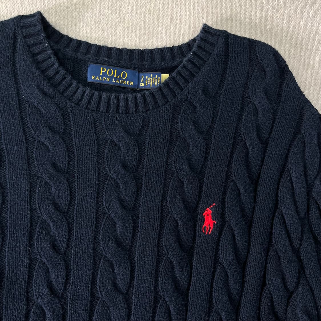 95 폴로랄프로렌 신형라벨 꽈배기 블랙 니트 상품이미지2