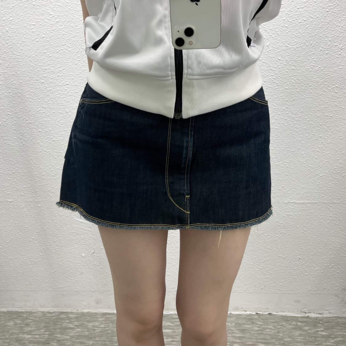 리바이스 00's 엔지니어드 스티치 데님 미니스커트 28 상품이미지4
