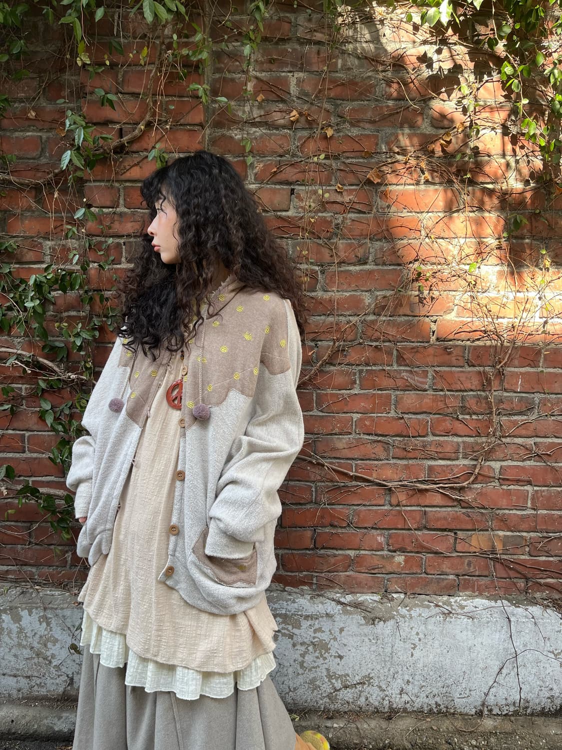 scolar 오트밀 라떼 가오리 핏 후드 가디건 상품이미지5