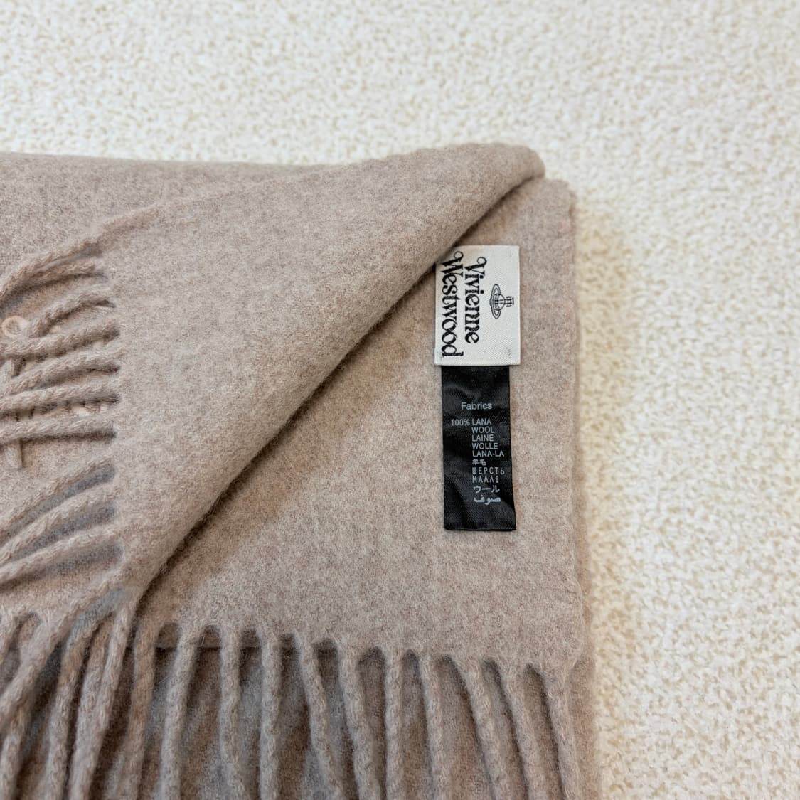 비비안웨스트우드 울 머플러 오트밀 상품이미지6