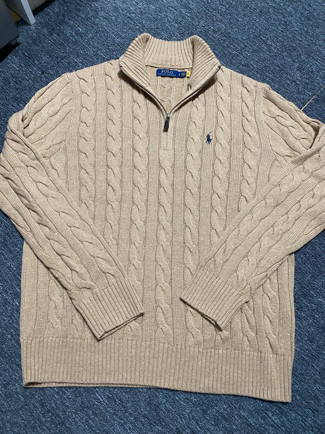 [정리] 1회착용  최신QR택 폴로 케이블 하프집업  급처 상품이미지6