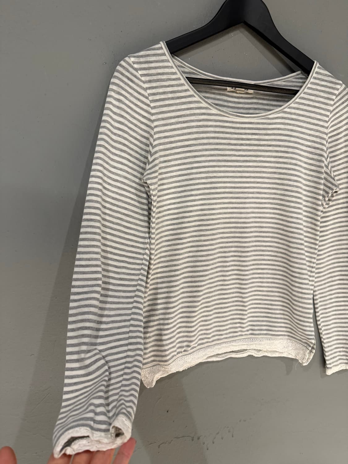 stripe crochet detail long sleeve 상품이미지7