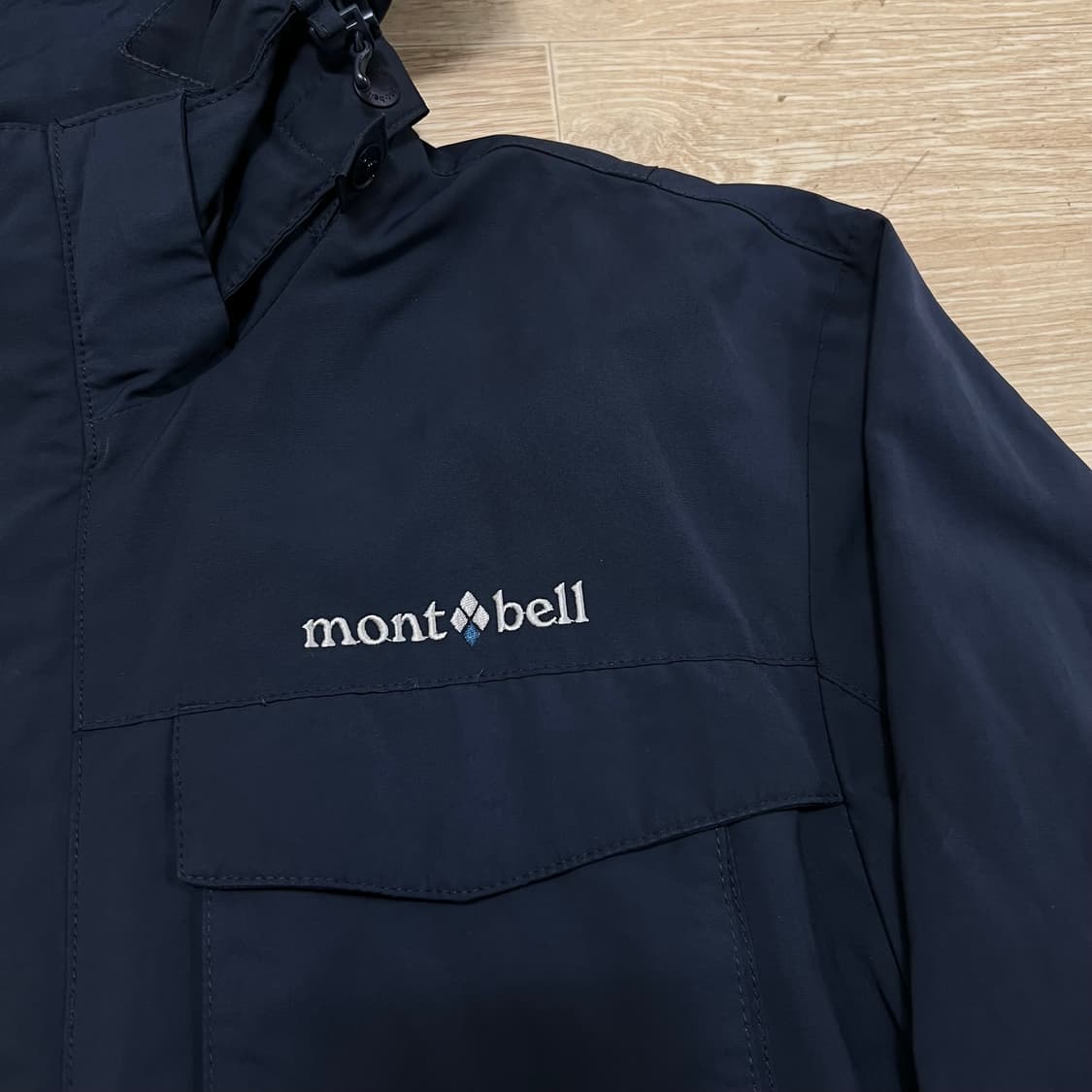 몽벨 오리지널 로고 바람막이 후드자켓 [네이비] M/95 상품이미지4