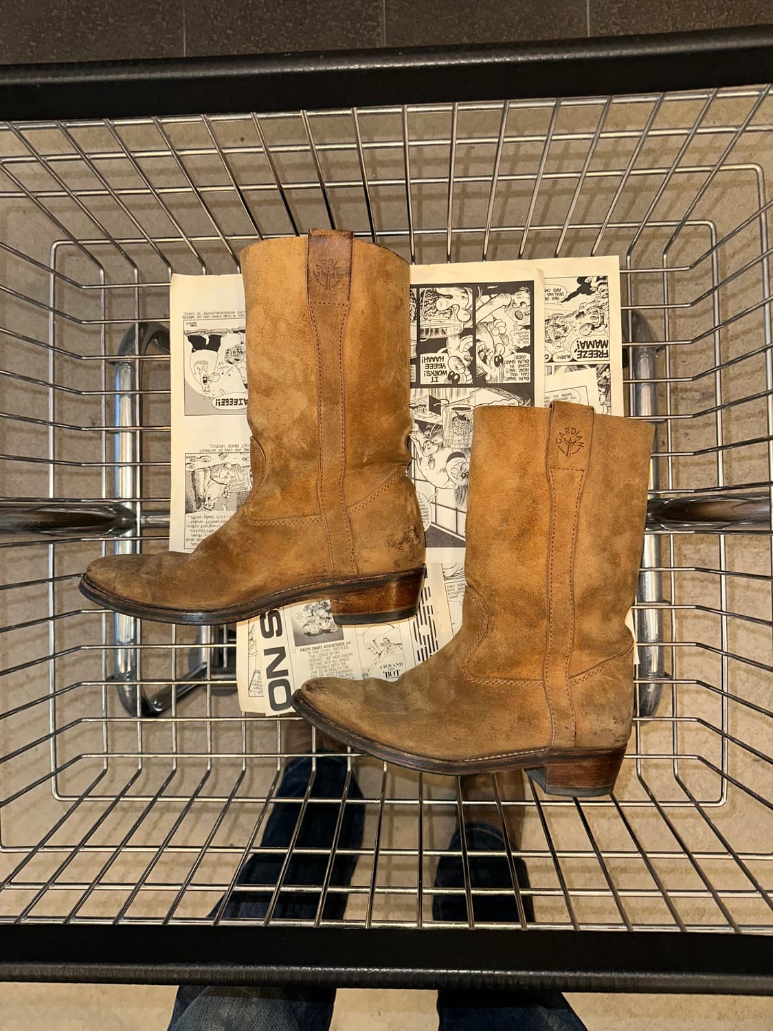 Gardian real suede aged western boots  상품이미지6