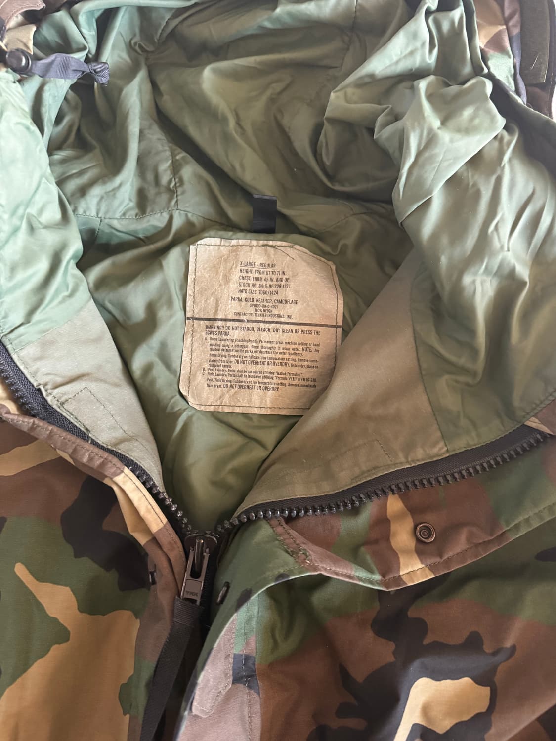 미군 밀리터리 우드랜드 고어텍스 자켓  상품이미지2