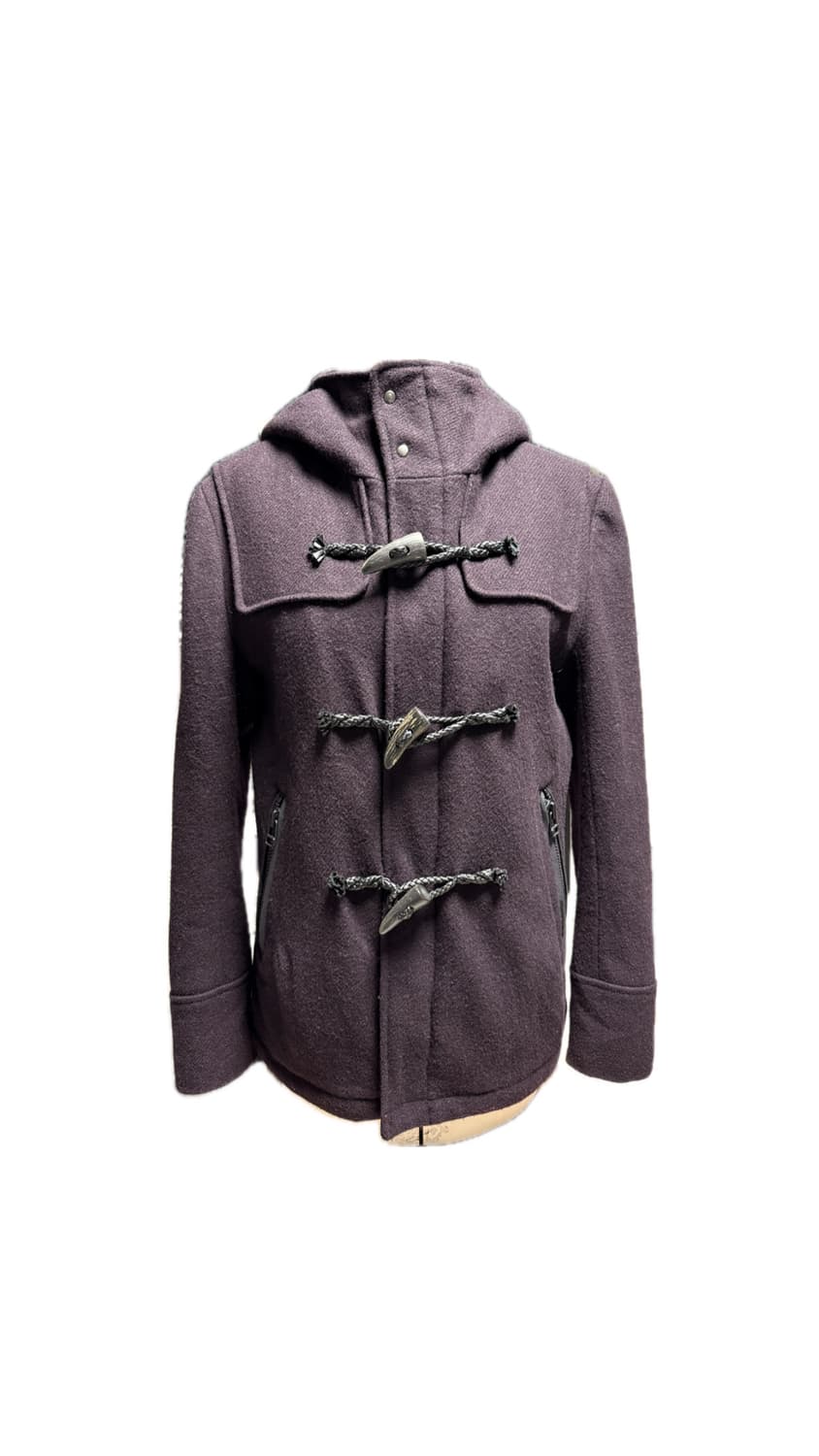 딥 퍼플 토글 울 자켓 코트 상품이미지1