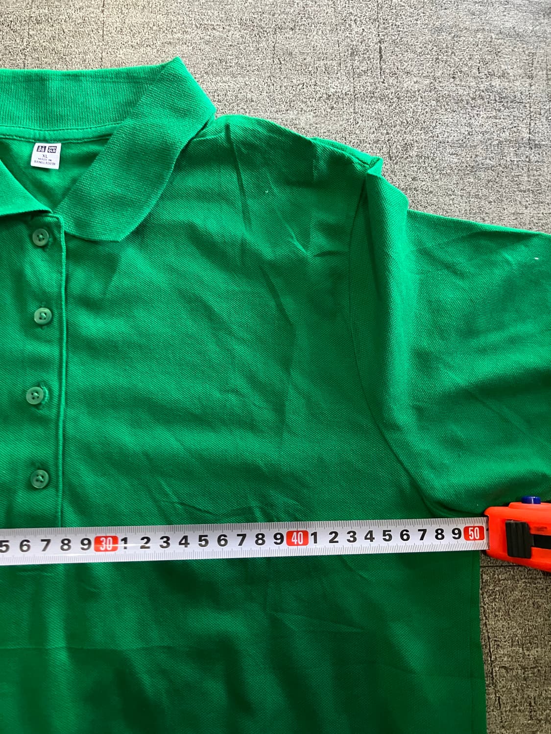 Uniqlo 유니클로 올드스쿨아메카지 반팔카라티셔츠 그린 상품이미지2