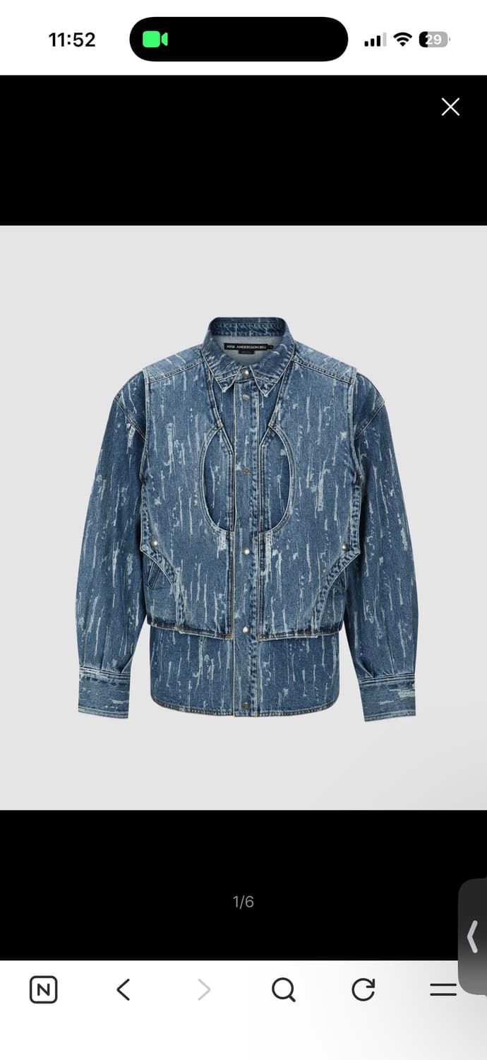 엔더슨벨 레이어드 데님자켓 상품이미지2