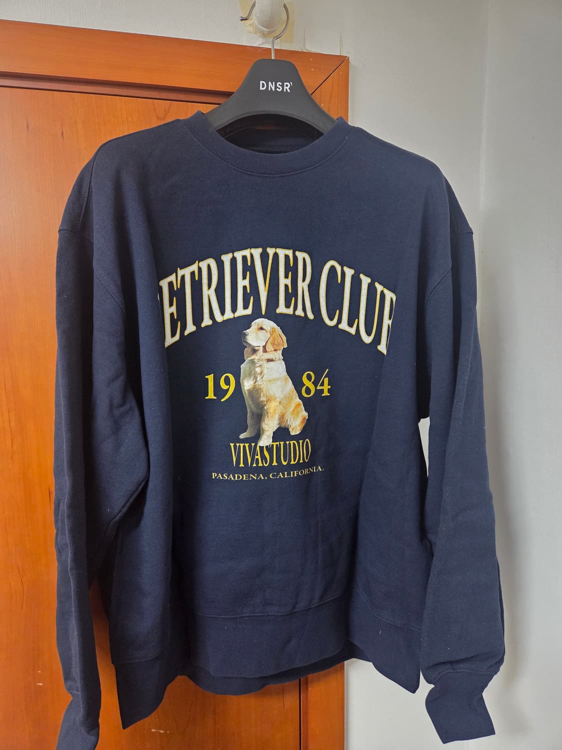비바스튜디오 리트리버 클럽 맨투맨 네이비 L사이즈 상품이미지1