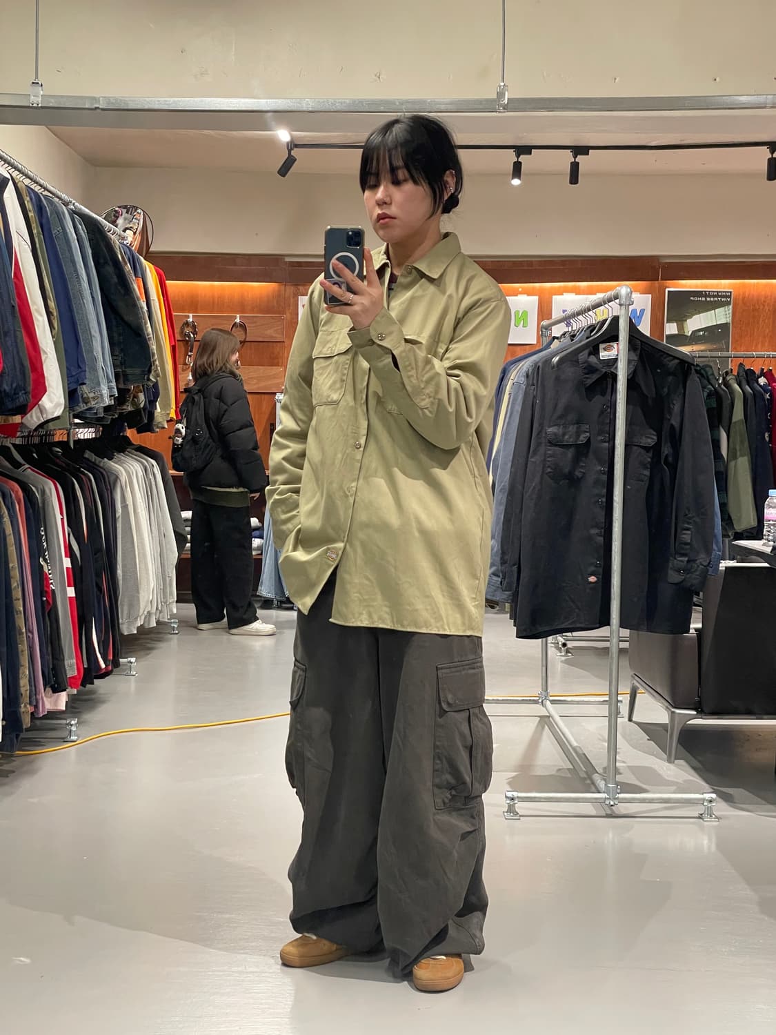 디키즈 워크 셔츠(카키베이지)   상품이미지5