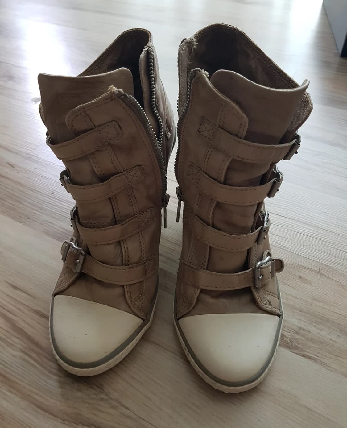 Ash 아쉬 텔마 웨지힐 스니커즈 37 베이지 상품이미지2