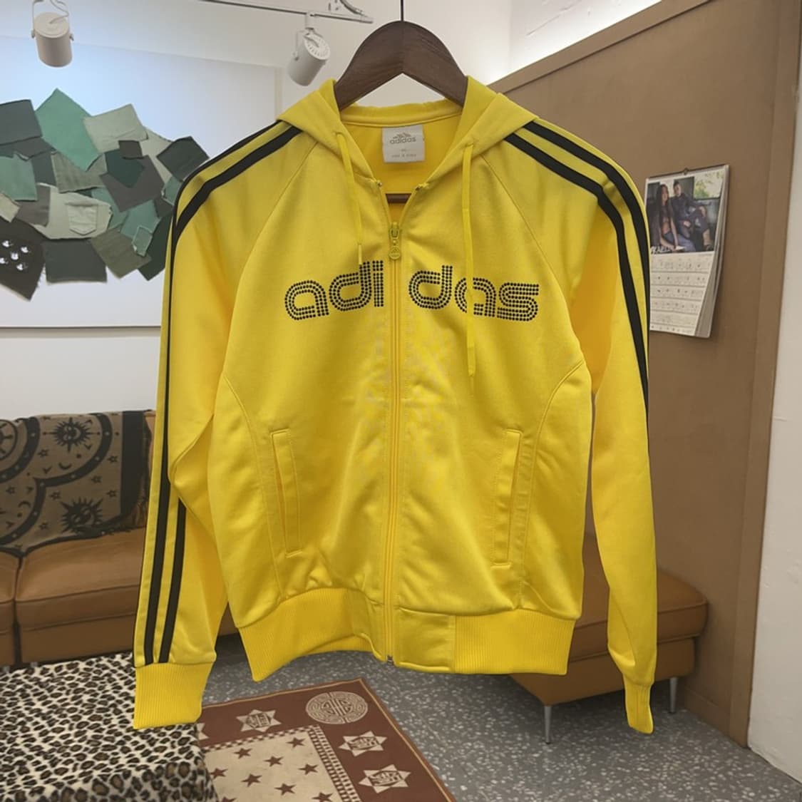 아디다스 올드스쿨 Y2K 큐빅로고 후드 져지 집업 85 C09142 상품이미지3
