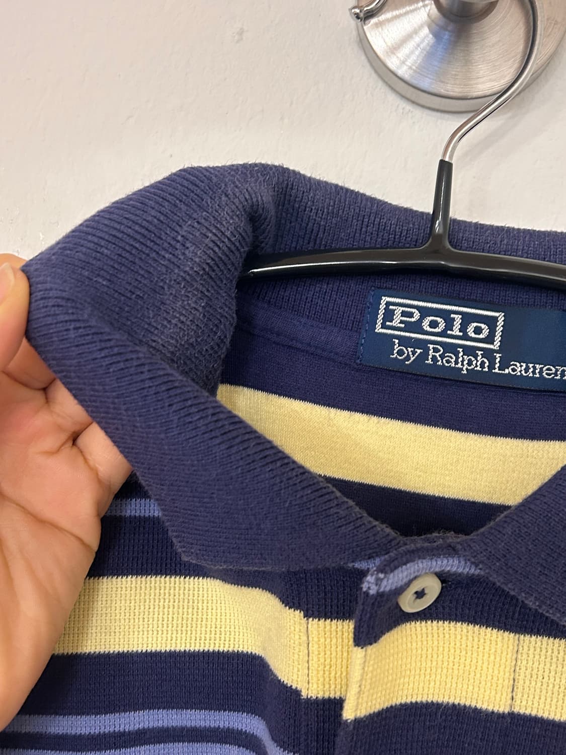 폴로 랄프로렌 스트라이프 반팔 카라티 S 상품이미지3