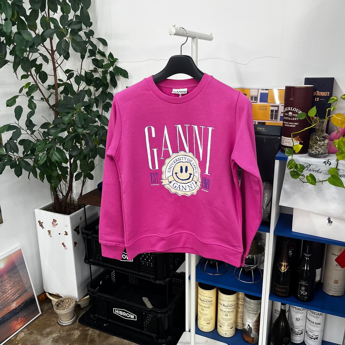 가니 프린팅 맨투맨 새상품 XS 상품이미지1