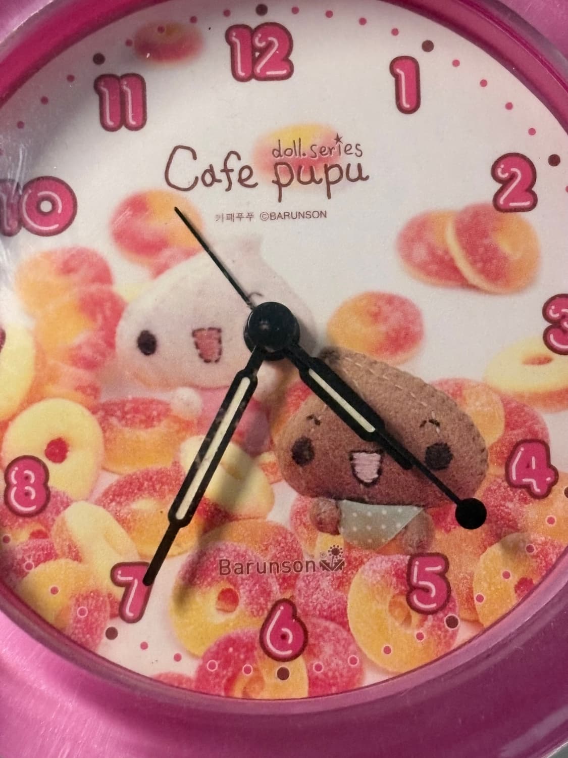 고전문구 바른손 카페푸푸 핑크 자명종 탁상 알람 시계 상품이미지6