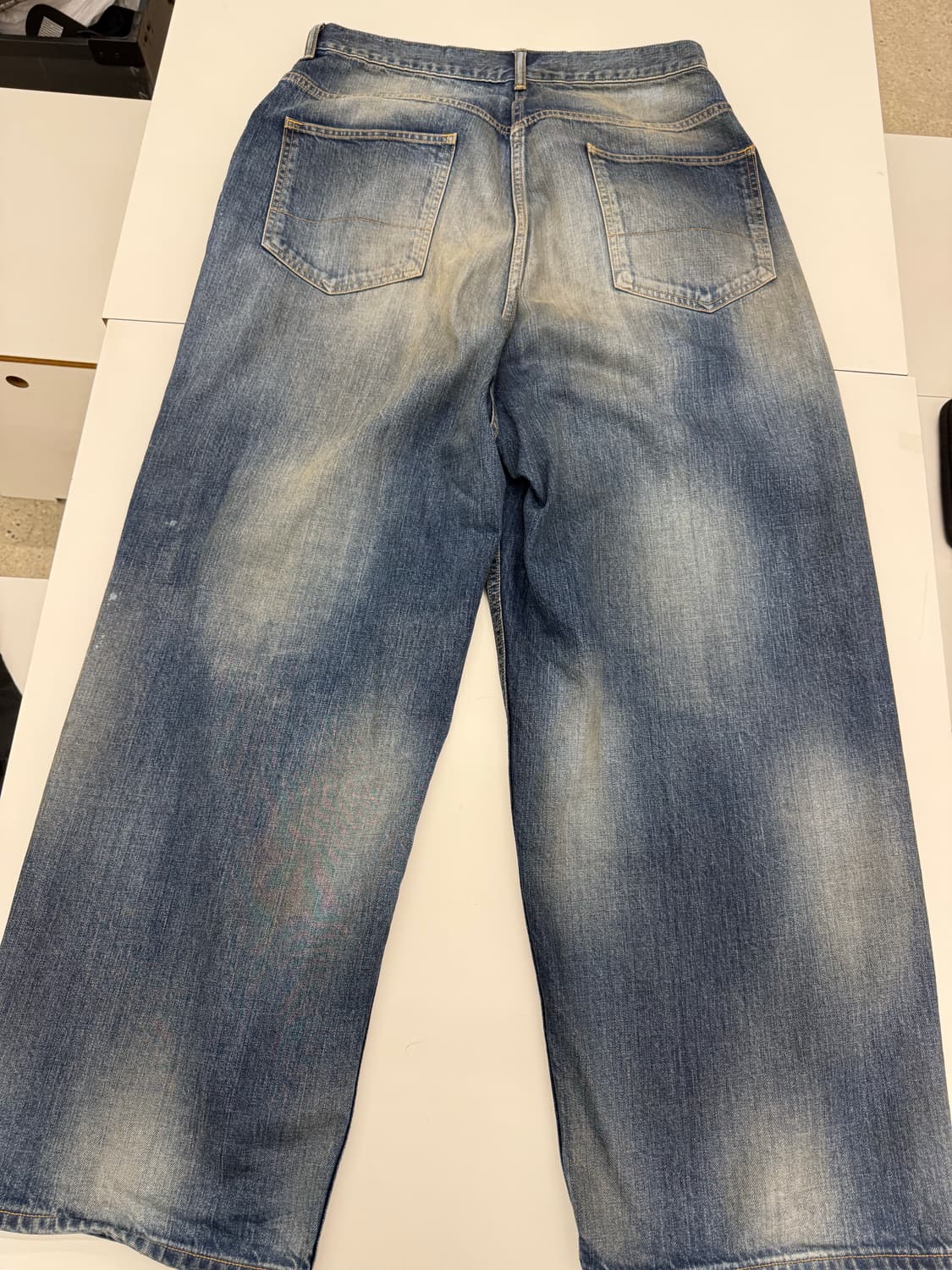 안셀름 aging wide denim pants 3사이즈 진청 상품이미지8