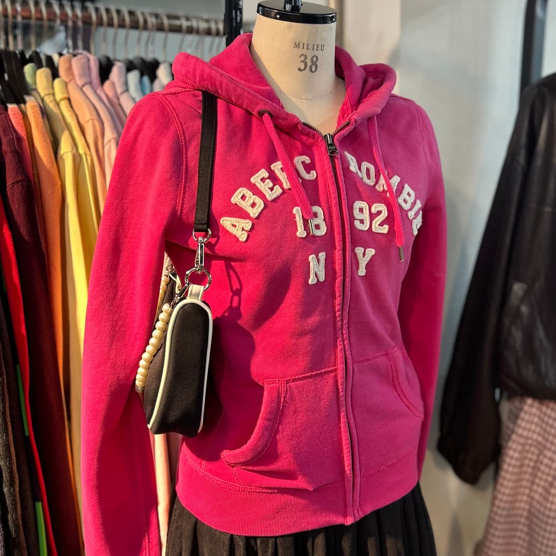 Abecrombie Pink Zip-Up Hoodie 상품이미지1