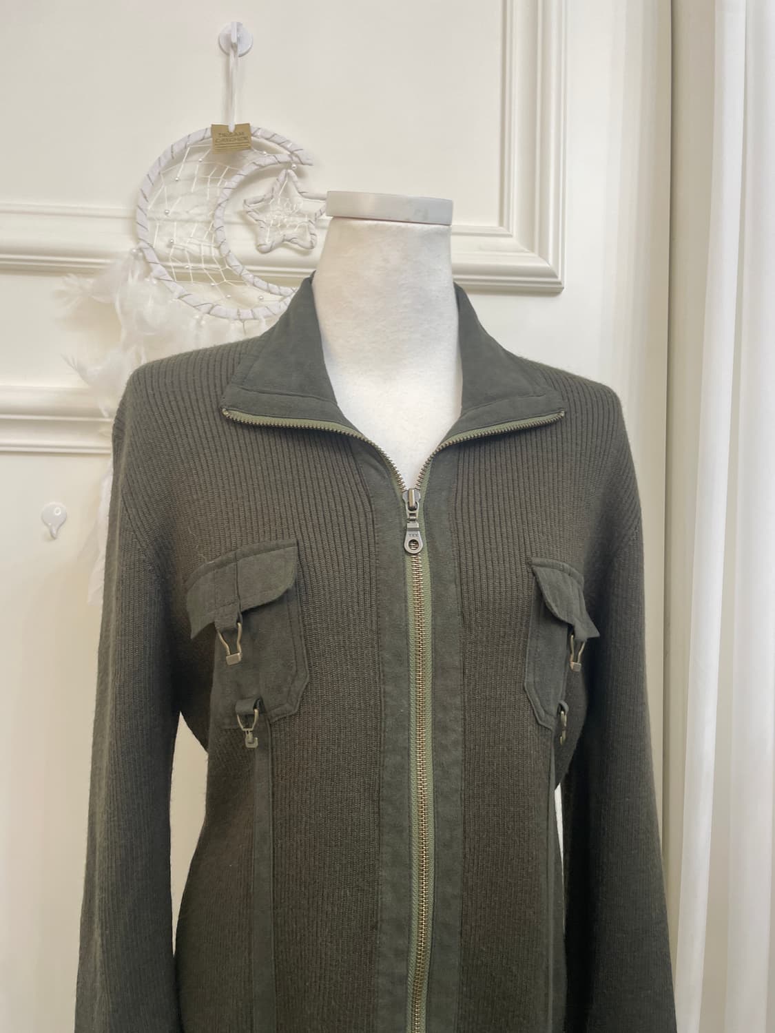 khaki suade pocket point 2way zip-up 상품이미지5