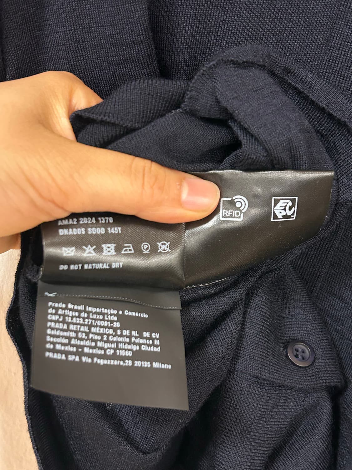 PRADA 프라다 블랙 울 가디건 42 상품이미지6